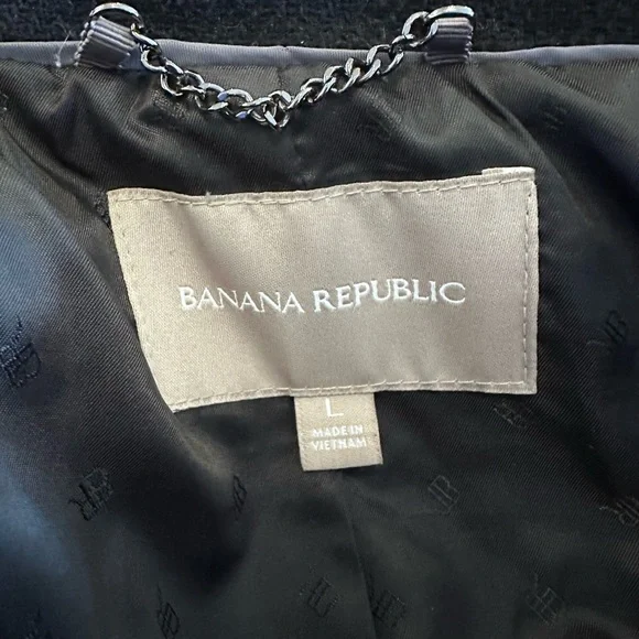 Banana Republic Black Wool Duffle Car-Coat Pea-Coat with Hood- EUC Worn 1x - Picture 9 of 17